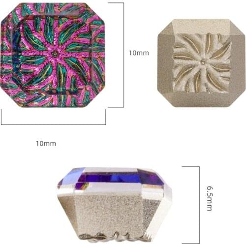 10 Pcs Glue Nail Art Accessories K9 Glass Rhinestone Flat Back Nail Decoration Gemstone High Quality Crystal Sticker for Clothes