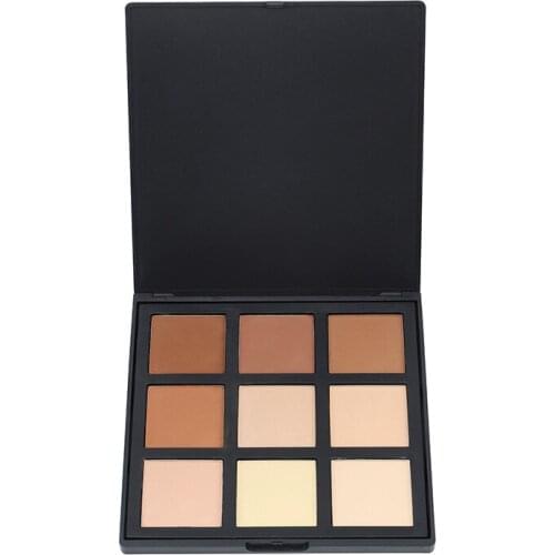 30pcs/Lot Private Label Makeup Contour Palette 9 Colors 3D Face Long-Lasting Make Up Bronzer Powder No Label Bulk Cosmetics