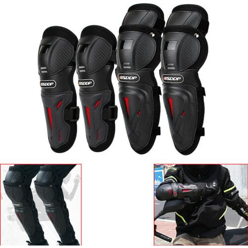 4Pcs Adult Sports Motorcycle Bike Racing Skating Elbow Knee Shin Armor Guard Protector Guards Protective Gear Pad