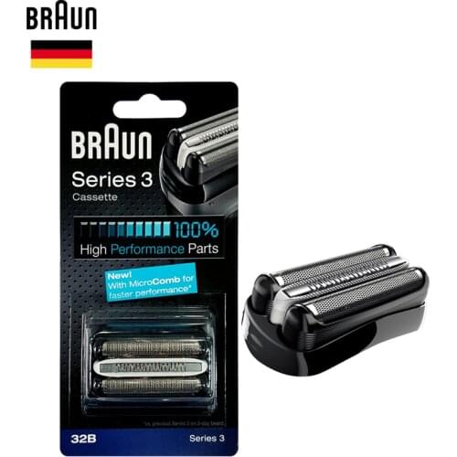 Braun 32B Shavers razor Replacement Cassette Parts Foil & Cutter (320 330 340 350CC 360 370 380 390CC 5774 5775 5776 cruZer6)