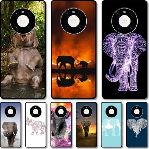 Beauty elephant Phone Case For Huawei mate 40 30 10 20 40 8 9 Lite Z Pro RS black cell shell