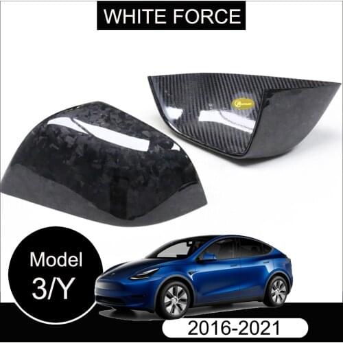For Tesla Model 3 Model Y Real Carbon Fiber Exterior Mirror Cover Rearview Mirror Housing Full Cover Car Styling Accessories