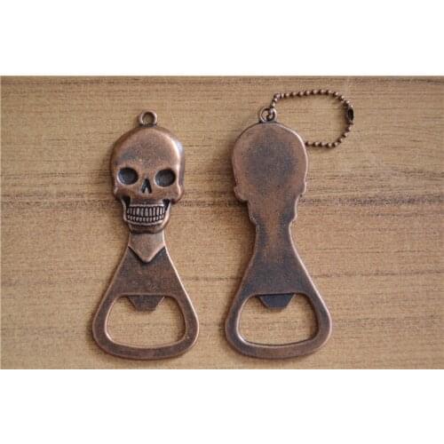 DHL Free shipping 30 PCS Metal beer bottle opener to show off the skull beer from the bottle
