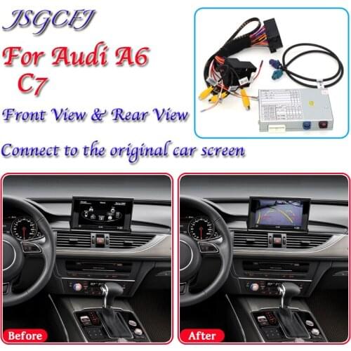 For Audi A6 C7 2011~2018 MMI Interface Original Car Screen Upgrade Front Rear View Backup Camera Adapter Reverse Camera Decoder