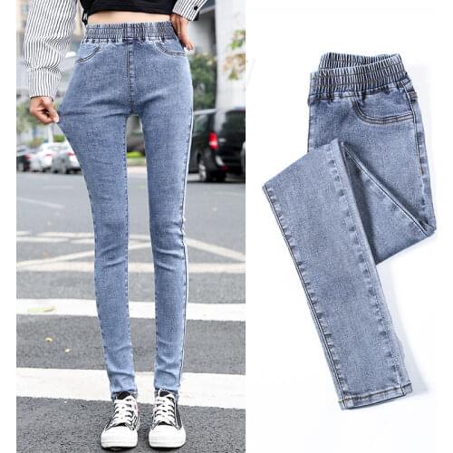 Denim Jeans Classic 4 Season Women High Waist Jeans Vintage Mom Style Pencil Jeans High Quality Cowboy Denim Pants