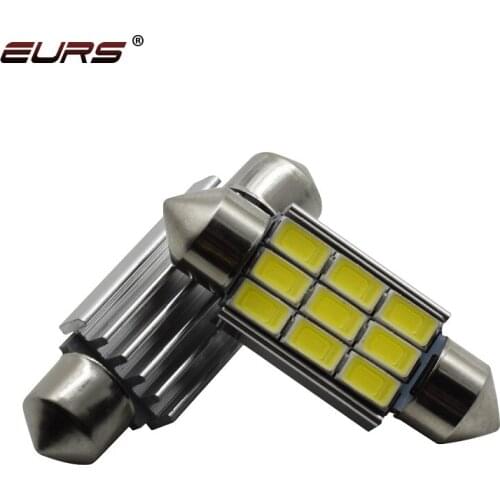 EURS 10PCS Festoon canbus 31mm 36mm 39mm 41mm C5W led ERROR FREE 5630 6 LED 9 smd interior reading white blue bulbs dome lamps
