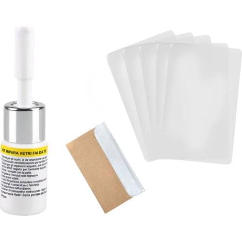 Car Windshield Repair Tool DIY Window Repair Tools Windscreen Glass Scratch Crack Restore Window Screen resin+blade+strips