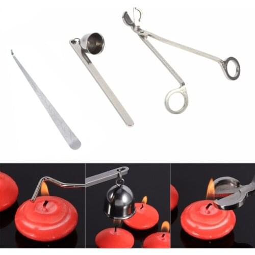 Stainless Wick Snuffer Tool Hook Clipper Steel Candle Trimmer Oil Lamp Trim scissor tijera tesoura Cutter