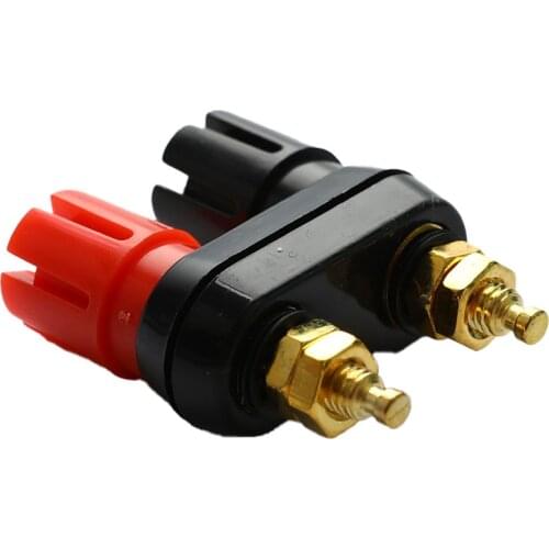 Quality Banana Plugs Couple Terminals Red Black Connector Amplifier Terminal Binding Post Banana Speaker Plug Jack