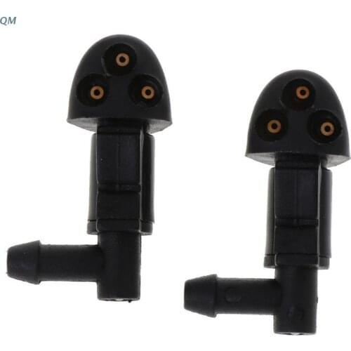 2Pcs 3-Hole Car Windshield Washer Wiper Water Spray Nozzle Fit for Chevrolet Cruze 2009-2014 13MF