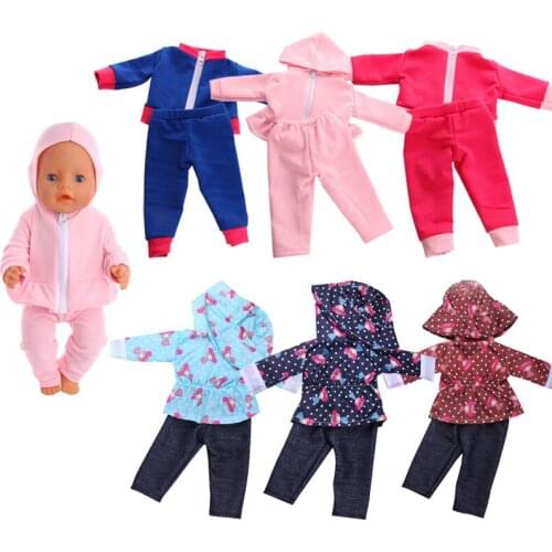 Doll Clothes 3 Pcs/Set Pajamas Raincoat For Fit 18 Inch American&43 Cm Baby New Born Doll For Generation Christmas Girl`s Toy
