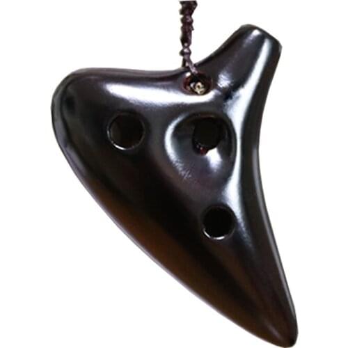 Small ocarina mini necklace pendant 6 hole ocarina retro high pitch SF key children’s musical instrument 1pc
