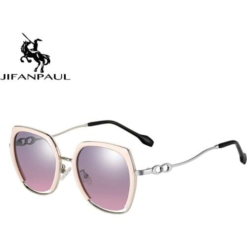 JIFANPAUL New sunglasses fishing sunglasses polarized square fashion glasses metal frame fashion uv400 driving glasses male