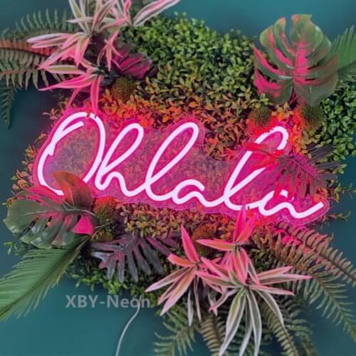 Custom Neon Sign Light Oh lala LED Flex Letter Board Wedding Birthday Outdoor Indoor Room Wall Hanging Decor Gift