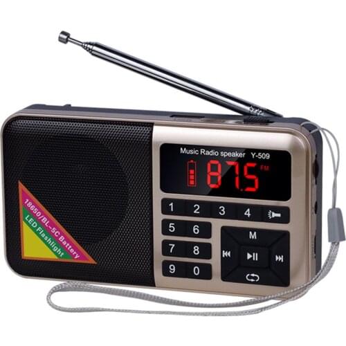 2021 New Multi-function Card FM Portable Radio for Elder Multi Functional Media Speaker MP3 Music Player