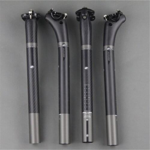 Full carbon fiber bicycle seatpost MTB road bike parts superlight seat post 3k matte 27.2/30.8 /31.6 *400MM offset 25mm