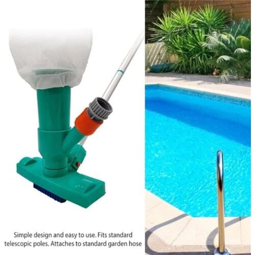 Portable Swimming Pool Fishing Leaf Net Set Accessories Vacuum Jet Brush Pool Cleaning Kit Red De Pesca Cleaning Tool