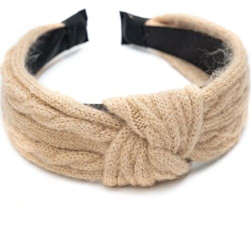 Woolen Knot Hairband for Women Girls Wide Hairbands Head hoops Hair Holder Accessories Fabric Headband HeadWrap Headdress