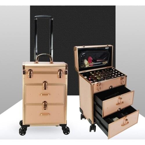 QiangHao brand Aluminum frame&drawbars&PC TSA Scratch resistant travel trolley case rolling luggage bags suitcase with wheels