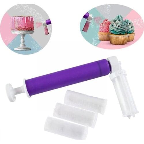 Cake Manual Airbrush For Decor Cupcakes And Desserts Manual Cake Kitchen Dusting Tube Airbrush Cake Pastry Coloring Spray D1P0