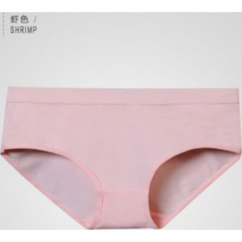 Cute Solid Cotton Girls Briefs Seamless Sexy Low Waist Cotton Panties for Women Breathable Women Underwear Comfort Soft Cotton