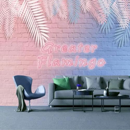 Nordic Ins Wind Flamingo Wallpaper Net Red Dessert Milk Tea Shop Wallpaper Nail Clothing Store Photo Background Mural