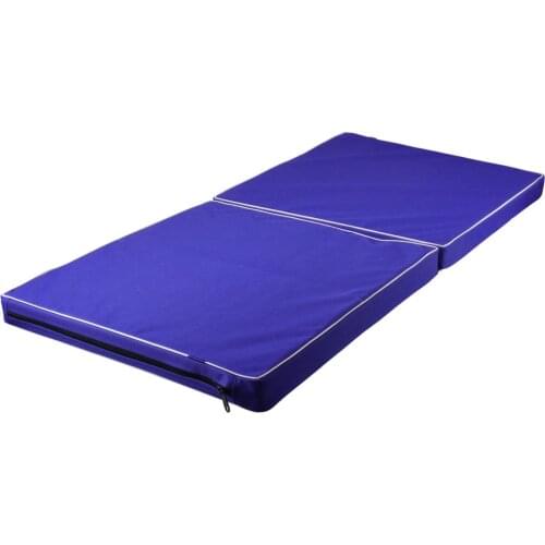 Foldable Exercise Floor Mat Dance Yoga Gymnastics Training Mat for Home Judo Pilates Gym 100x50x5cm (Blue)