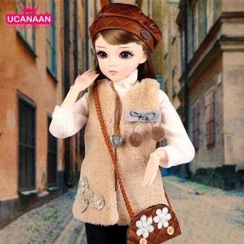UCanaan 60cm Lifelike Fashion Girl Dolls 1/3 Bjd Doll Large Handmade 18 Jointed Doll With Full Set Children Toys Birthday Gifts