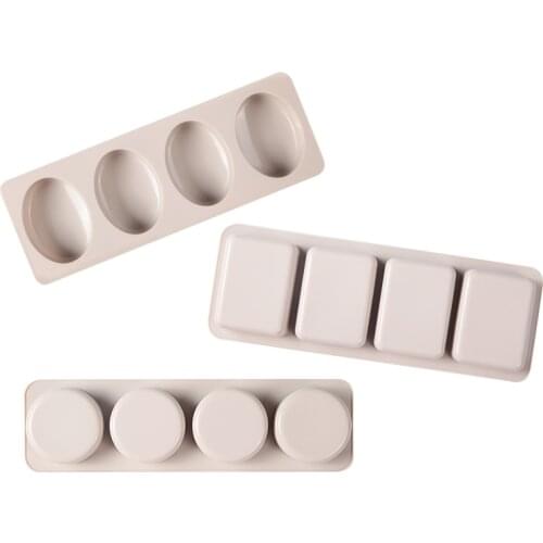 Party Dessert Molds Silicone 3 Shaped 4 Hole Soap Mold Crafts Chocolate Cake Molding Kitchen Baking DIY 3D Handmade Tools