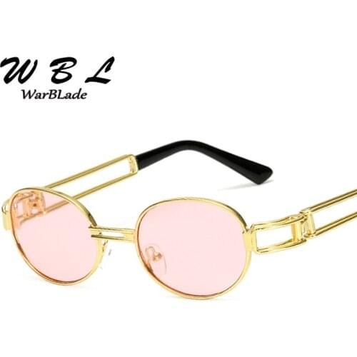 WarBLade 2019 Retro Small Round Sunglasses Men Vintage Steampunk Sunglass Women Hip Hop Gold Glasses Eyewear Male UV400
