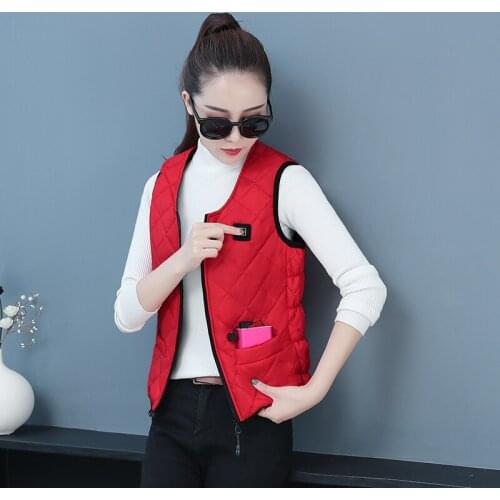 USB Thermal Electric Heated Vest Infrad Battery Jacket Women Winter Heated Jacket Outdoor Camping Hiking Clothing Tactical Vest