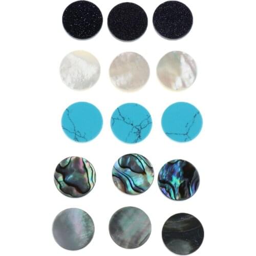 1 Set Shell Trumpet Valve Key Buttons Inlays Brass Instrument DIY Accessory