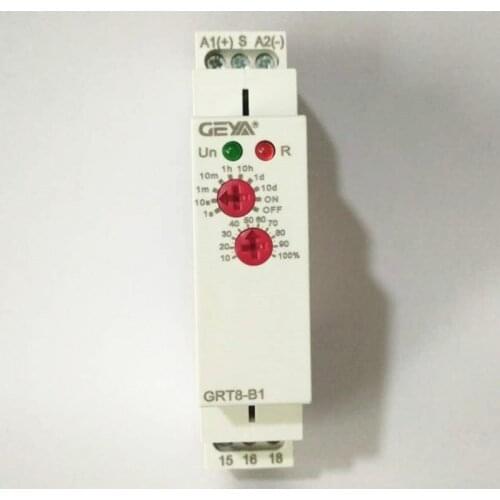 1pcs DIN Rail 16A 12V 24V 220V SPDT Delay OFF Timer GRT8-B AC230V or AC/DC12-240V Power Off Delay Time Relay