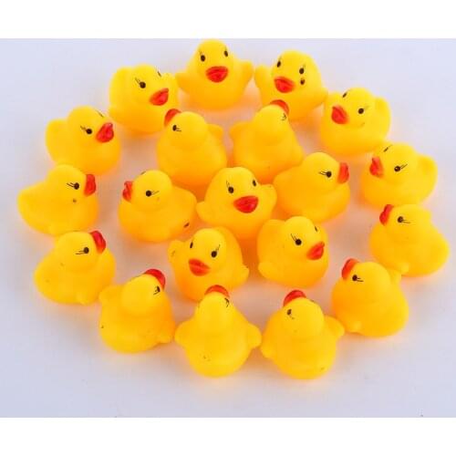 10pcs/lot Cute Baby Kids Squeaky Rubber Ducks Bath Toys Bathe Room Water Fun Game Playing Newborn Boys Girls Toys for Children