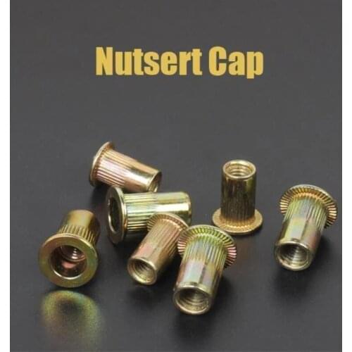 12PCS/Lot M4 M5 M6 M8 M10 M12 304 Stainless Steel Flat Head Threaded Rivet Insert Nutsert Cap Rivet Nut Dropship