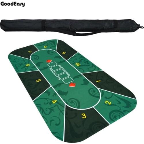 180x90cm Deluxe Rubber Texas Hold'em Poker Table cloth with Flower Pattern Board Game Mat with 10seats Casino Fun Game Mat Set
