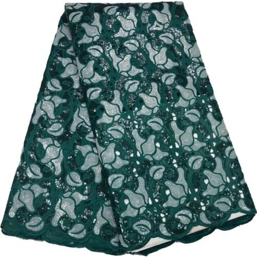 5yards/pc) high quality handcut African organza lace fabric luxury African sequins lace fabric for weding party dress OP48