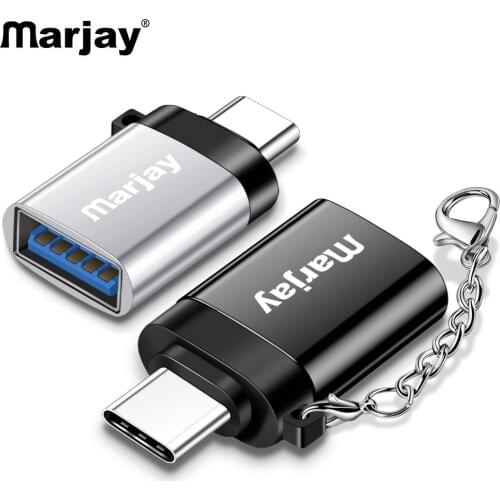 Marjay USB C Adapter Type C to USB 3.0 Adapter Thunderbolt 3 Type-C Adapter OTG Cable For Macbook pro Air Samsung S10 S9 USB OTG