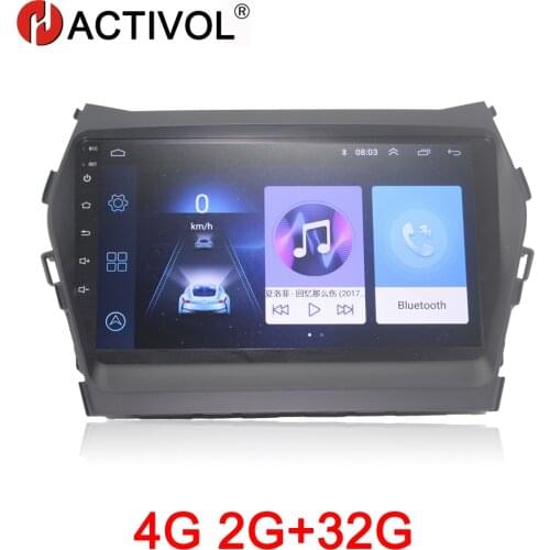 HACTIVOL 2G+32G Android 8.1 Car radio stereo for Hyundai IX45 SANTA FE 2013 car dvd gps navi player car accessory 4G internet