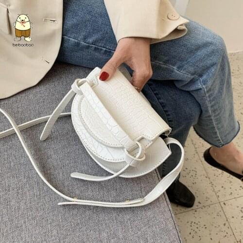 Beibaobao 2021 New PU Leather Crocodile pattern Shoulder Bag Retro Womens Handbag Women Handbags Crossbody Bags