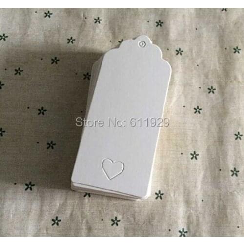 Free shipping 300 pcs a lot blank white paper tags 4x9cm/shape cutting tag/garment hang tag/gift packing labels printing/card