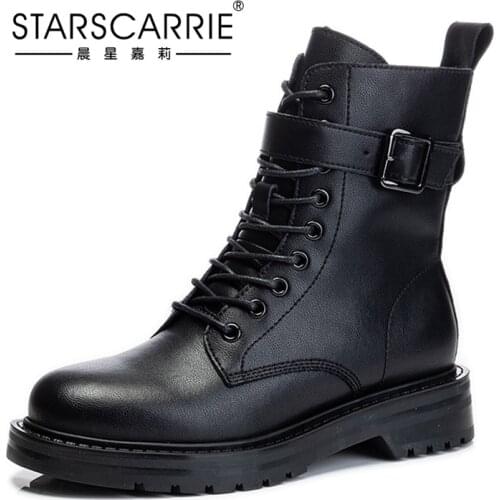 Custom Made Women Boots Women High Quality Genuine Leather Boots Martens Autumn Botas Mujer Female Comfortable Shoes
