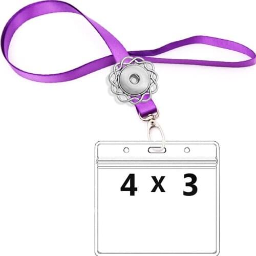 CDC Vaccination 4 X 3 inch waterproof card holder and 90cm lanyard 18mm Snap Button Necklace DIY Jewelry MF3005