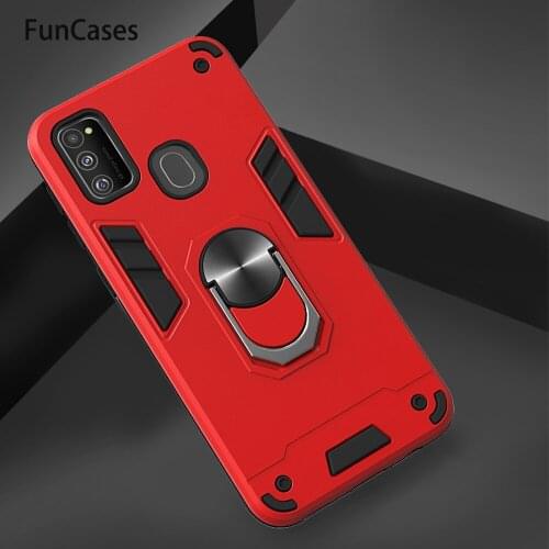 TPU Cases For estuche Samsung M30S Magnetic Finger sFor Samsung Galaxy para A10 M10 Cove Hard PC Protector Telefoon Holder Armor
