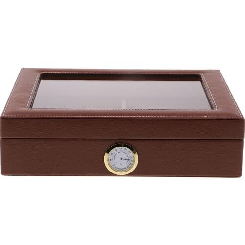 26x7x22cm Spain Cedar Cigar Case With Humidor Humidifier Storage 15-20 Cigar