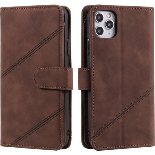 Luxury Slim Fit Premium Leather Case for iPhone 11 12 Max Pro XR XS Max Wallet Card Slots Shockproof Flip Cover for iPhone Case