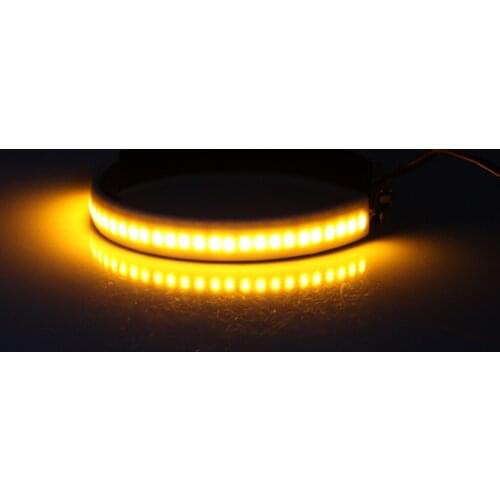 DC12V Universal Alloy LED Motorcycle Fork Turn Signals Strip Light Lamp Indicator Amber