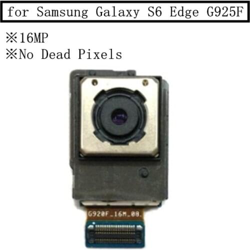 For Samsung Galaxy S6 Edge G925F Back Camera Big Rear Main Camera Module 16MPX Flex Cable Assembly Replacement Repair Parts Test