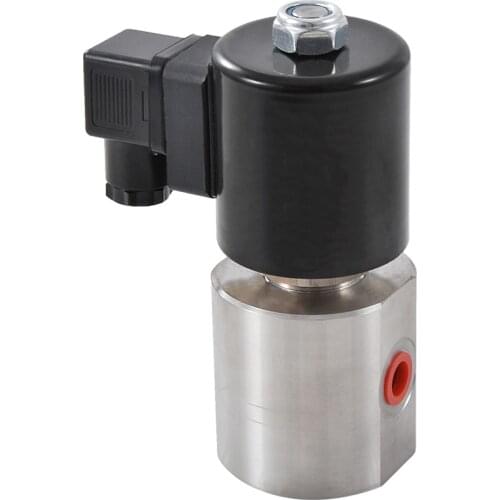 Normally Open Stainless Steel Material Solenoid Valve DN2~3, 1/4" , 300Bar High Pressure Solenoid Valve NPT1/4 or G1/4 Hot Sale
