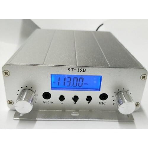 FM transmitter 15 watt FMU SER ST-15B stereo PLL broadcast radio with 76MHz~113MHz-100khz